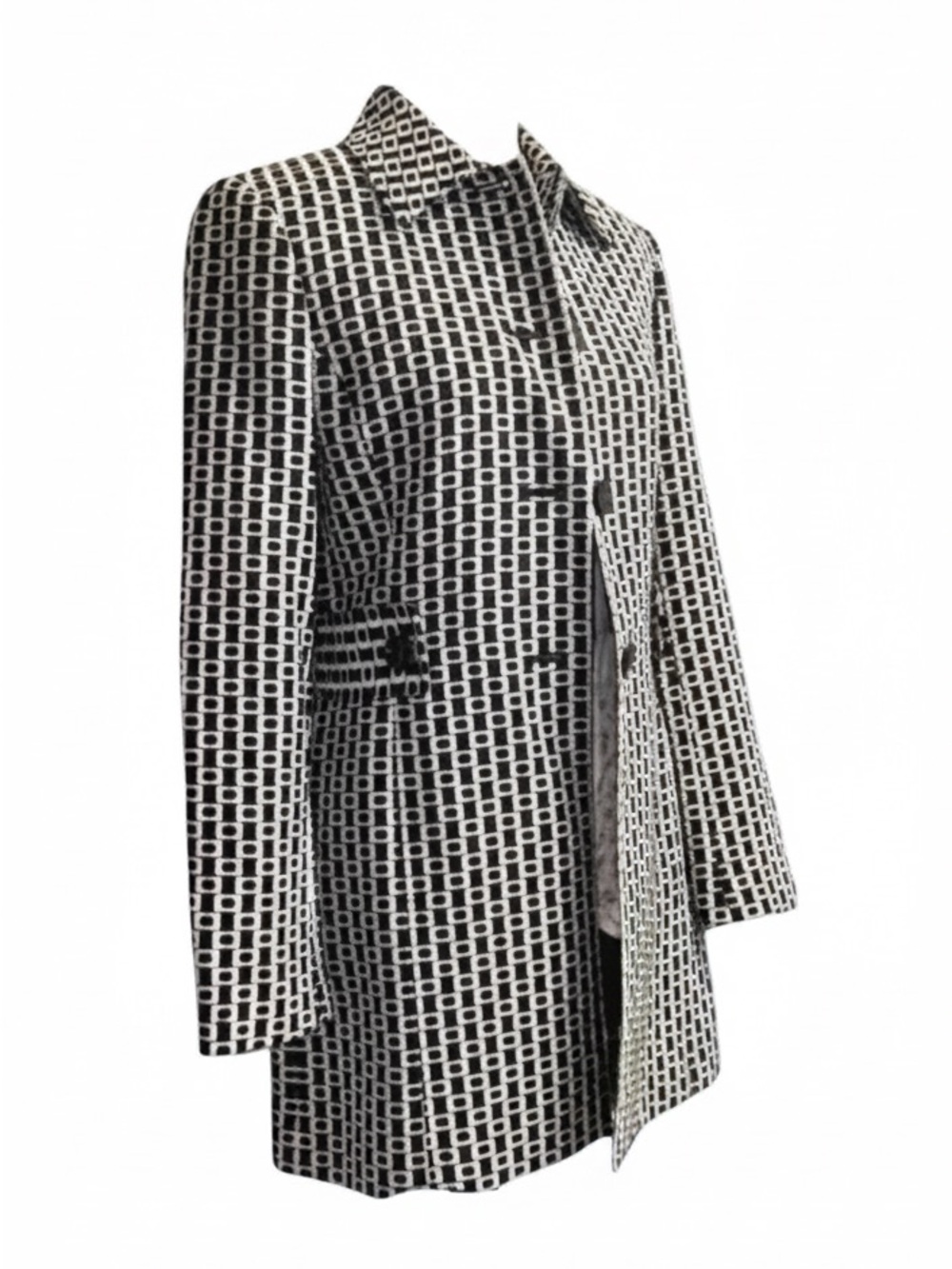 Classiques Entier Geometric Trench Coat | Timeless Tailored Elegance - Picture 3 of 11